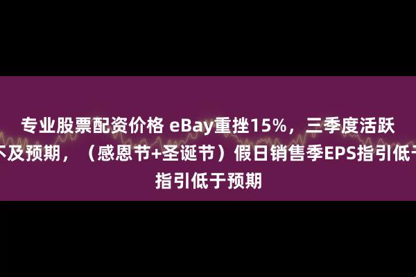 专业股票配资价格 eBay重挫15%，三季度活跃买家不及预期，（感恩节+圣诞节）假日销售季EPS指引低于预期